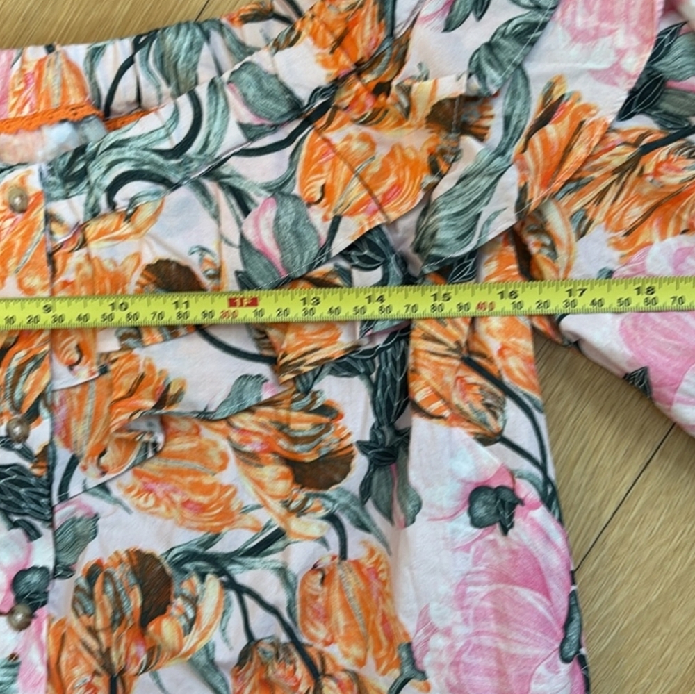 ๐๏ธ Anthropologie Cecilia Pettersson Floral Print with Elastic Shoulder Top. NWT - Picture 9 of 12